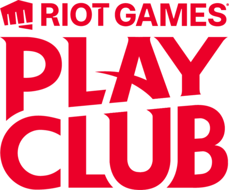 Riot Games Play Club -logo punaisella tekstillä