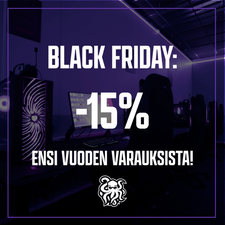 Mainoskuva EXENin -15% Black Friday -alennuskampanjasta.